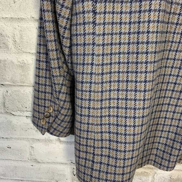 Vintage Lizsport Wool Blend Plaid Tweed Blazer - Picture 6 of 15